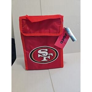 NFL San Francisco 49ERS Insulated Lunch Bag With hook loop Closure NWT
